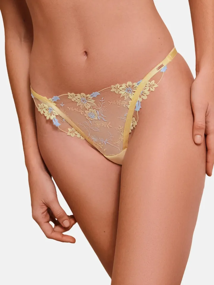 Lipsy Tanga azul claro / amarillo