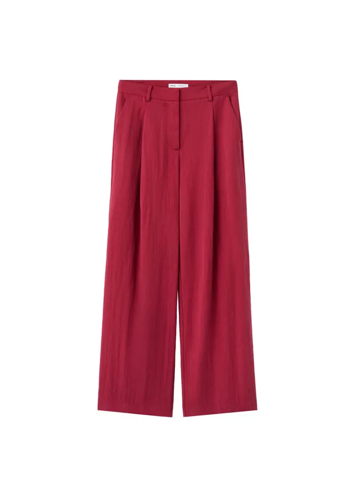 MANGO Pantalón de pinzas 'Bonnie' granadina