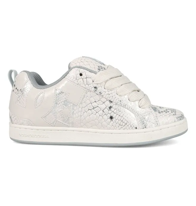 Court Graffik - Zapatillas de piel Gris Mujer