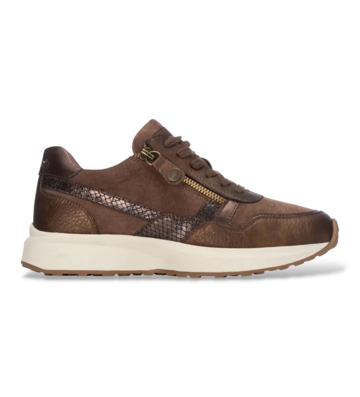 Refresh para mujer. 17609103-TAUPE Zapatillas 176091 marrón (36), Plano, Cordones, Cremallera, Casual