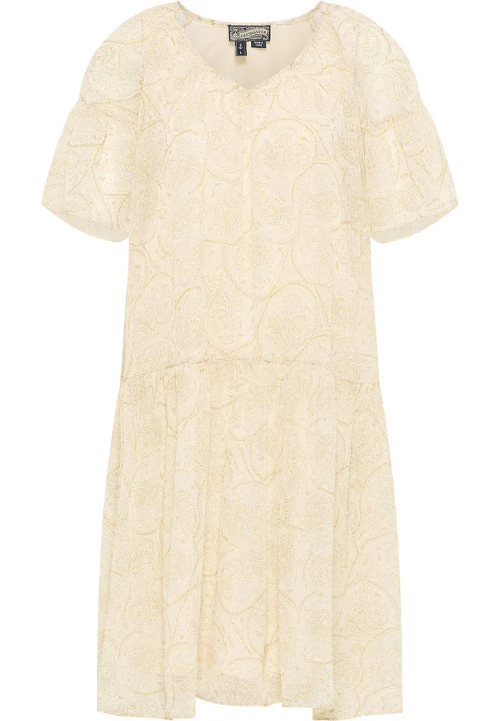 DreiMaster Vintage Vestido  beige / amarillo / verde / lila
