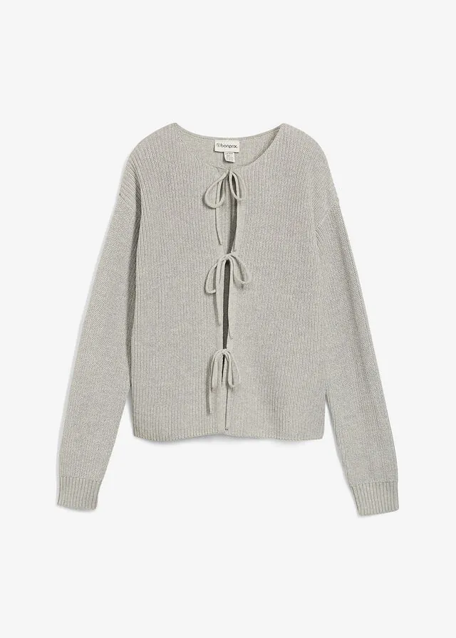Chaqueta de punto con detalle de lazo