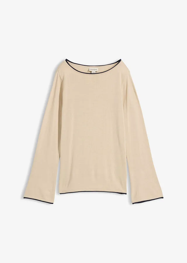 Jersey de punto fino de mezcla de algodón