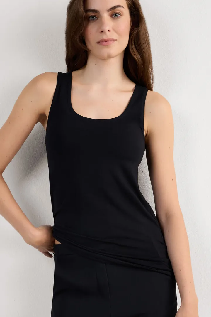 Intimissimi Camiseta de Tirantes Larga de Micromodal Mujer Blanco Tamaño L