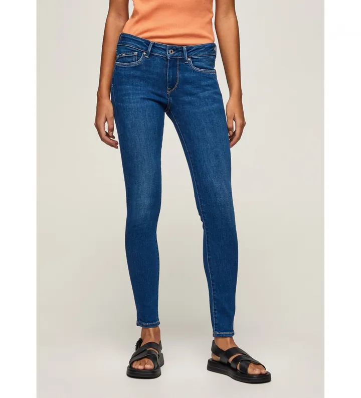 Pepe Jeans para mujer. PL204169GW1 Jean Pixie azul (27/32), Casual, Algodón, Denim, Sostenible