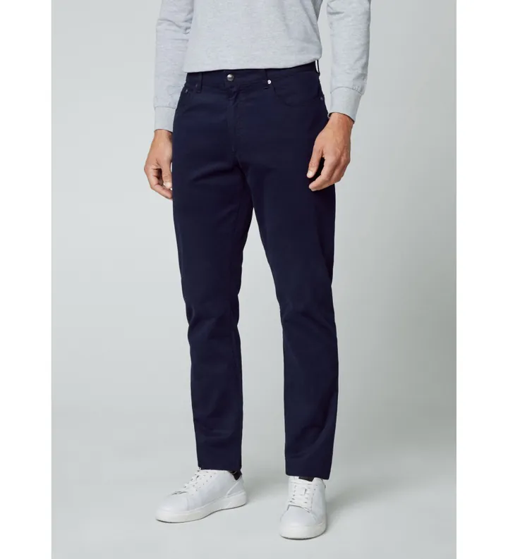 Hackett London para hombre. HM212491 Pantalón Trinity marino (34/34), Casual, Algodón