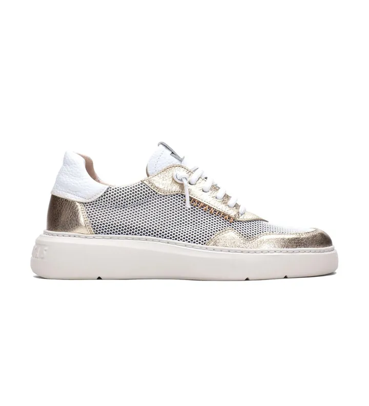 Hispanitas para mujer. HV243412 Zapatillas Oceania dorado (35), Piel, Plano, Cordones, Casual