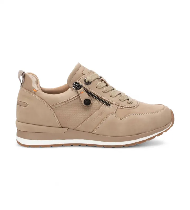 Refresh para mujer. 17206006-BEIGE Zapatillas 172060 marrón (36), Plano, Cremallera, Casual