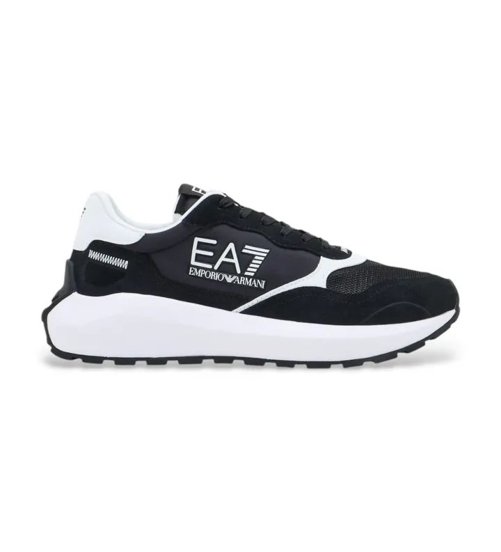 EA7 para hombre. 7X000341_AF18616 Zapatillas Wader negro (36 2/3), Tela, Plano, Cordones, Casual