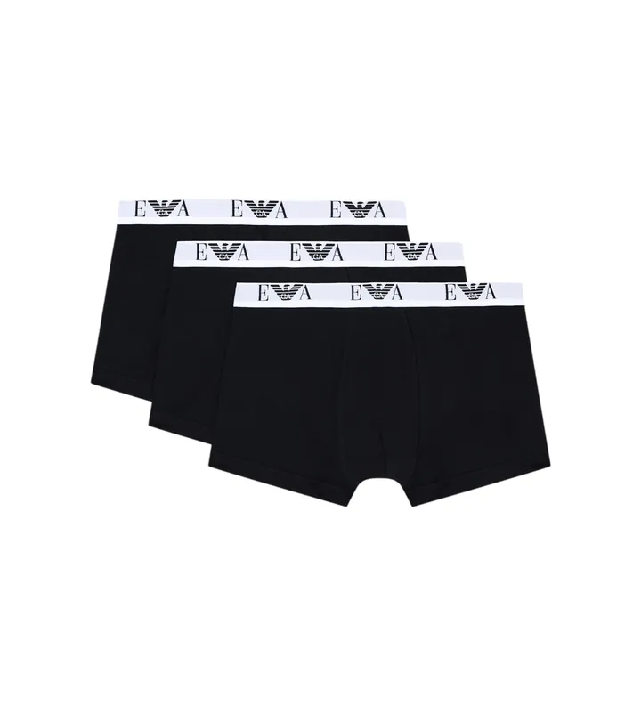 Emporio Armani para hombre. EM000259_AF14131 Set 3 Bóxers Logo EA negro (L), Homewear, Algodón