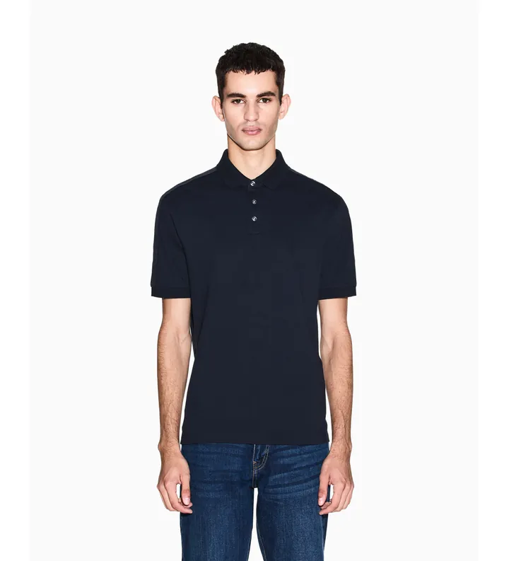 A|X Armani Exchange para hombre. XM001290AF10366UB101 Polo Piqué marino (L), Casual, Algodón, Manga corta