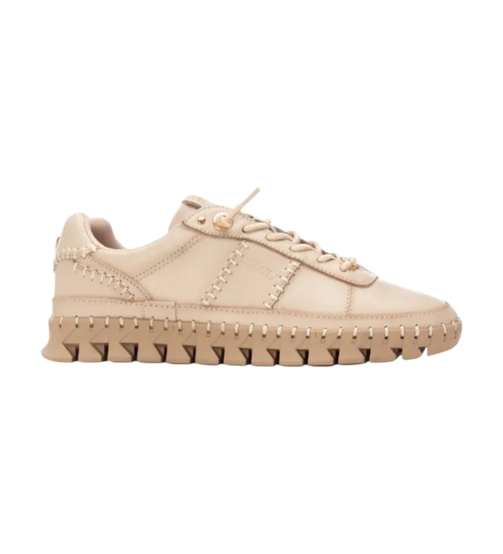 Carmela para mujer. 16252803-BEIGE Zapatillas de Piel 162528 beige (35), Plano, Cordones, Casual