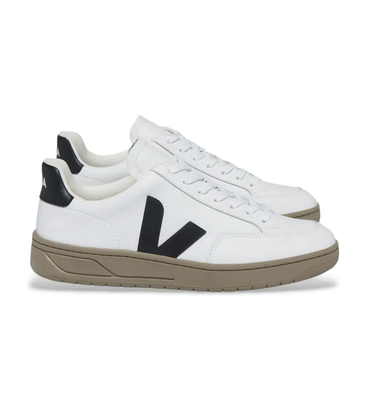 VEJA unisex. XD0203640 Zapatillas V-12 blanco (37), Plano, Cordones, Casual, Poliéster Reciclado, Sostenible