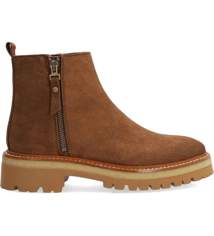 Alpe para mujer. 548311 Botines de piel Nordic marrón (37), Plano, Cordones, Casual