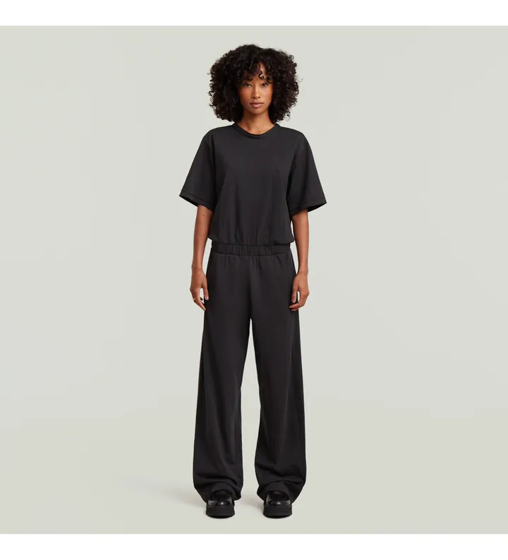 G-Star para mujer. D28670-B771-6484 Mono de punto negro (30/32), Casual, Algodón, Manga corta