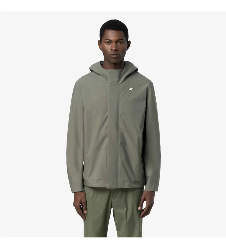 K-way para hombre. K7136SW Chaqueta Jacko Stretch 2L verde (L), Casual, Poliéster