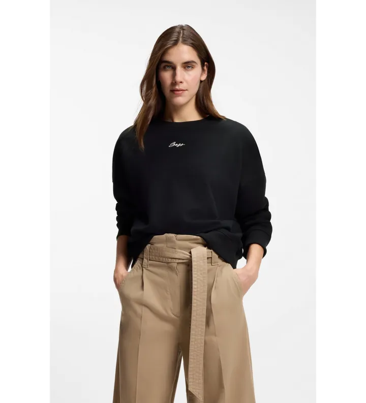 BOSS para mujer. 50554711 Sudadera Ever negro (L), Casual, Algodón