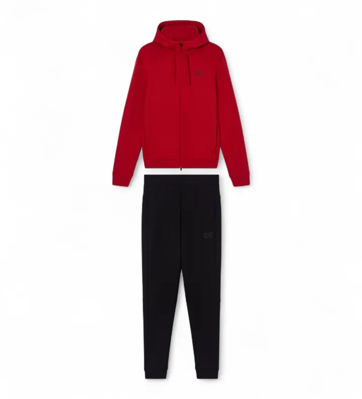 EA7 para hombre. 7M001602_AF20845 Conjunto Natural Ventus Rojo/negro (L), Blanco, Casual, Deportivo, Algodón, Sportswear, Multideporte, Mang
