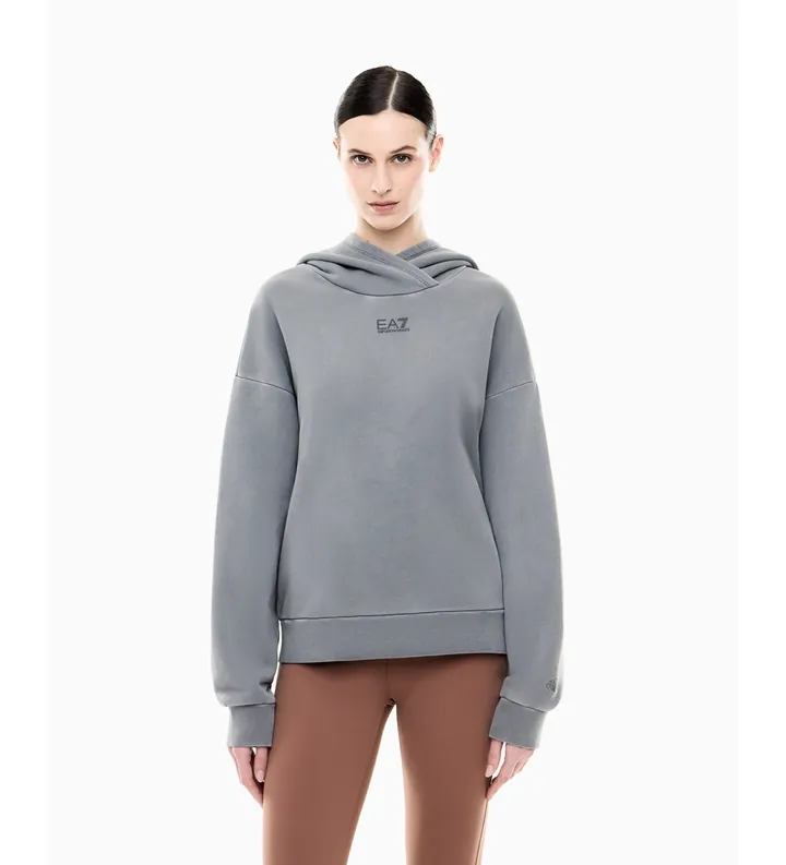 EA7 para mujer. 7W000927_AF21061 Sudadera Vigor7 Fullness gris (L), Casual, Algodón