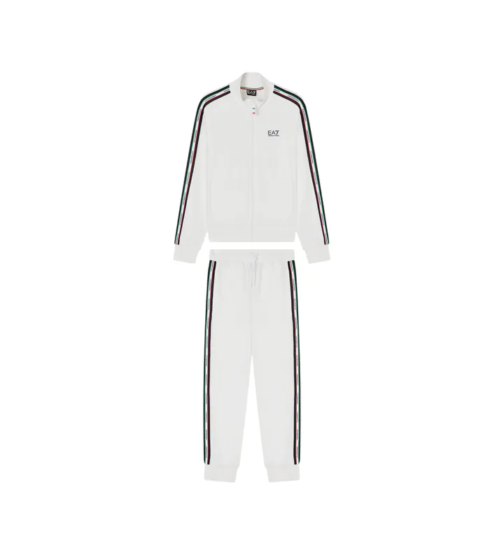 EA7 para mujer. 7W001226_AF12660 Chándal Italian Spirit blanco (L), Casual, Deportivo, Algodón, Manga larga