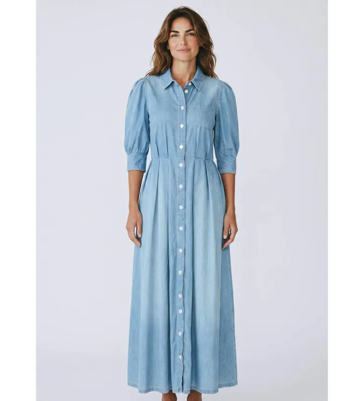 Marella para mujer. 2613221074200 Vestido Mlscerchia denim (38), Azul, Casual, Poliéster