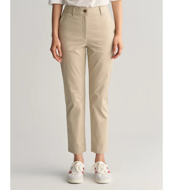 Gant para mujer. 4150261 Pantalón chinos Slim Fit beige (38), Casual, Algodón