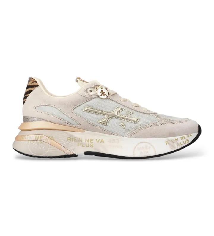 Premiata para mujer. MOERUND Zapatillas Moerund beige (36), Plano, Cordones, Casual