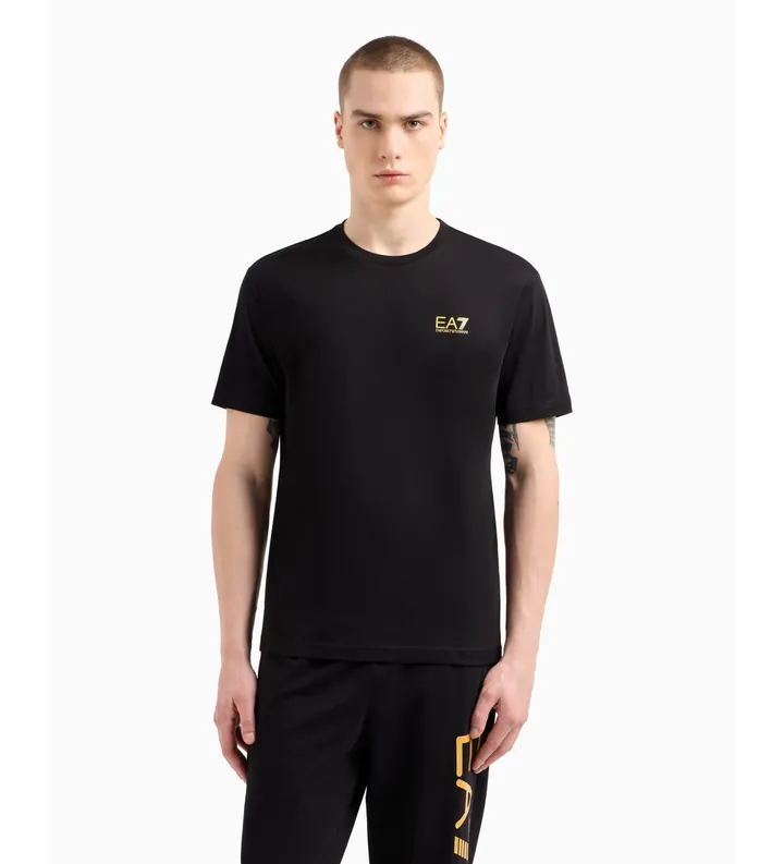 EA7 para hombre. 7M000567_AF10375 Camiseta Temp negro (S), Casual, Algodón, Manga corta