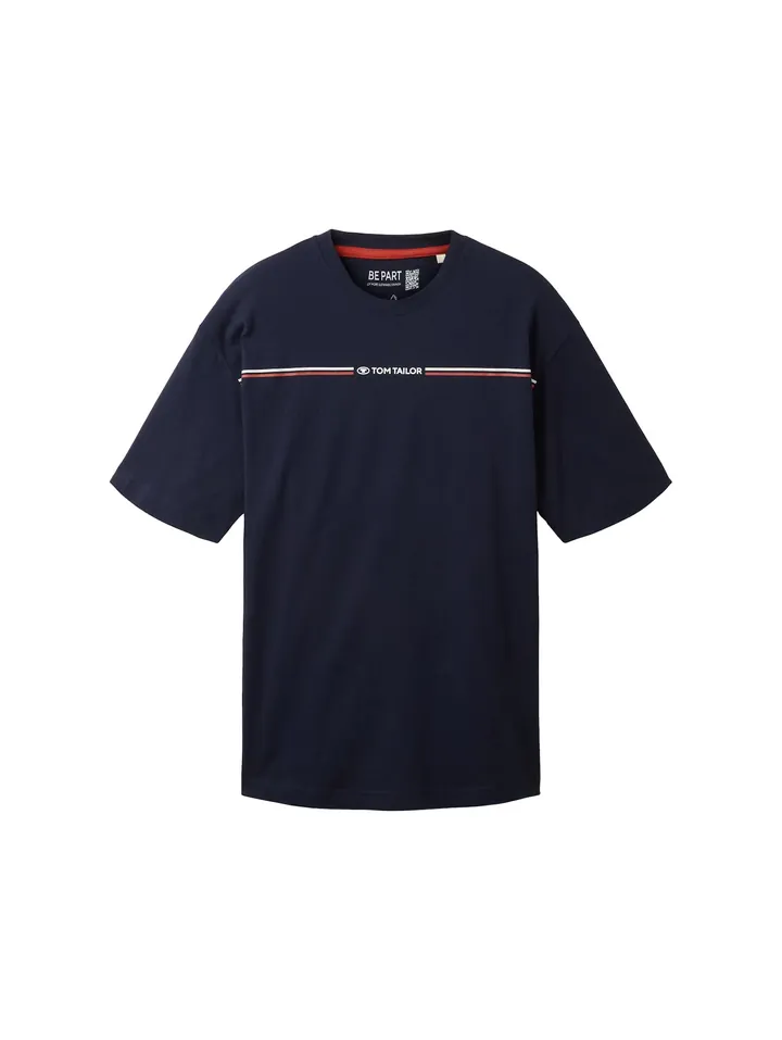 TOM TAILOR Camiseta navy / rojo / blanco
