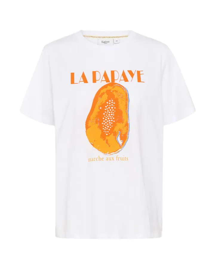 SAINT TROPEZ Camiseta 'HardaSZ'  naranja / naranja oscuro / blanco