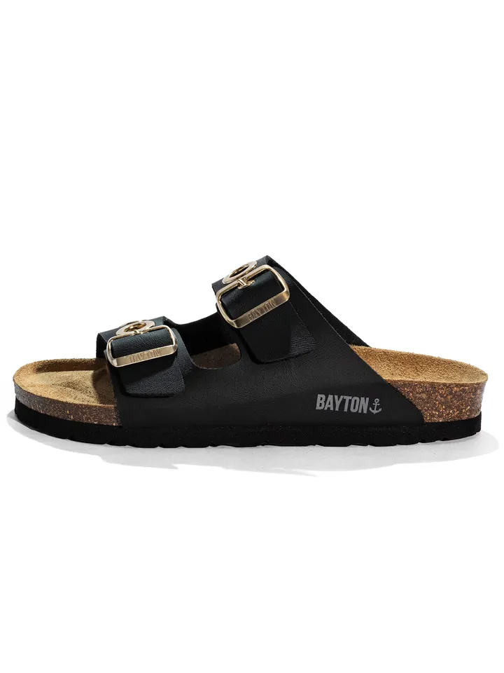 Bayton Zapatos abiertos 'JANNY'  marrón / oro / negro