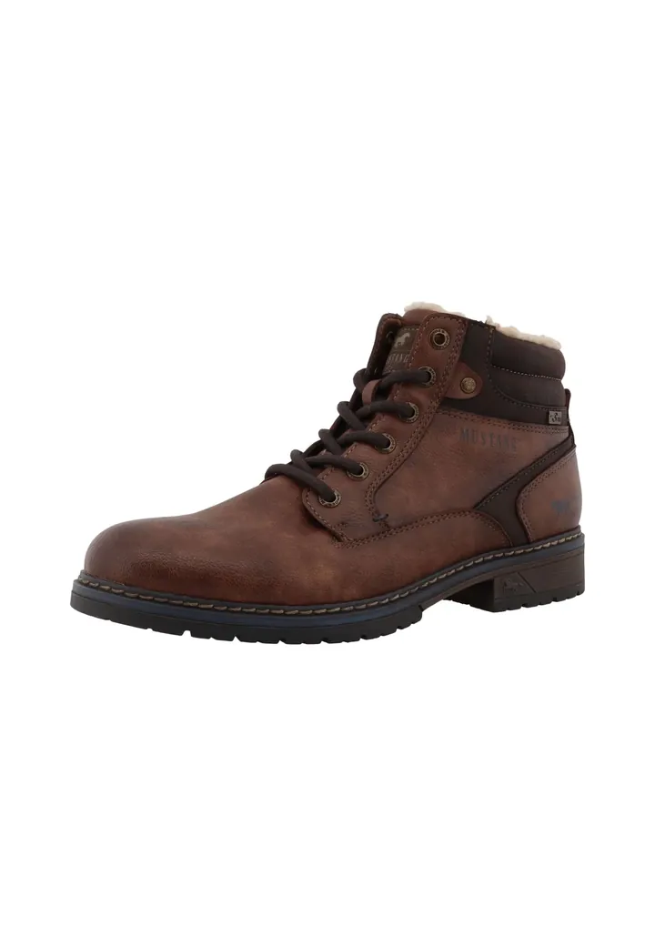 MUSTANG Botas con cordones 'Marcas' marrón rojizo