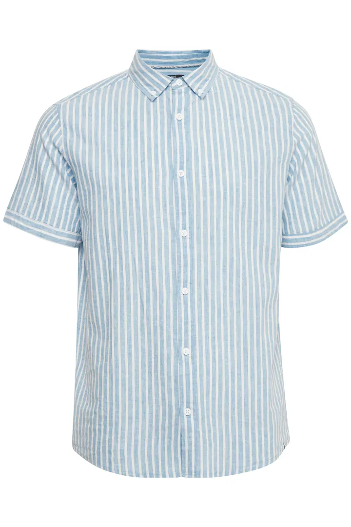 INDICODE JEANS Camisa 'Hank' azul claro / blanco natural