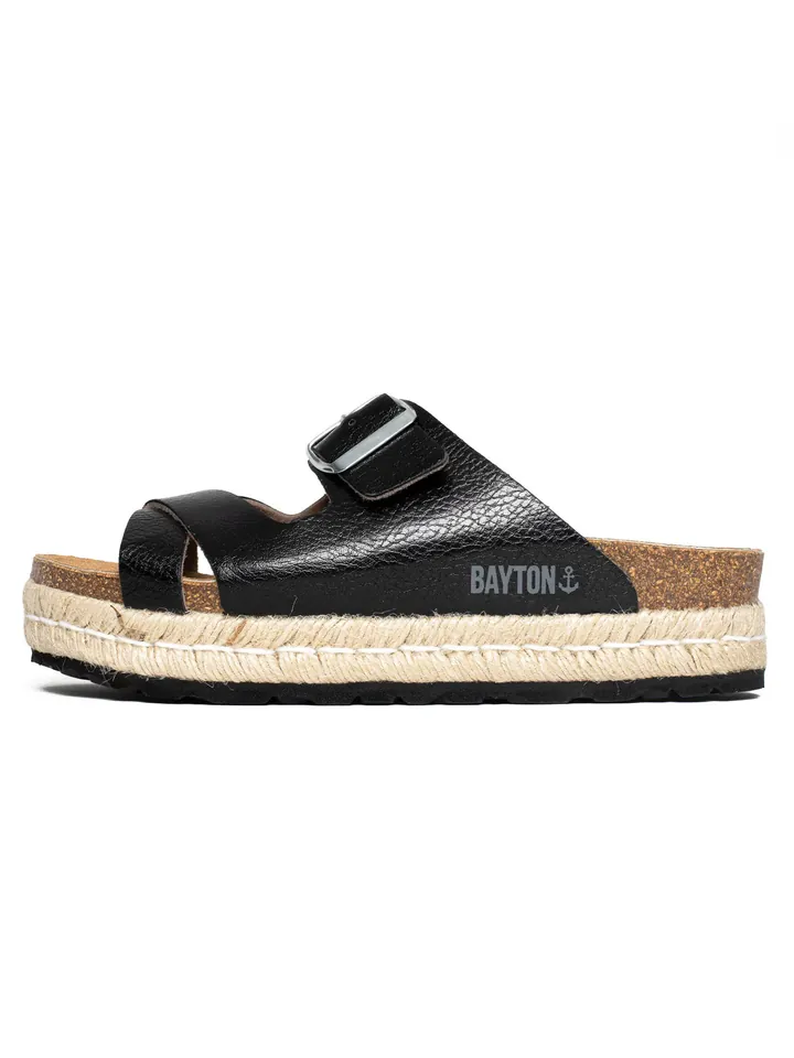 Bayton Zapatos abiertos 'Tenerife' gris / negro