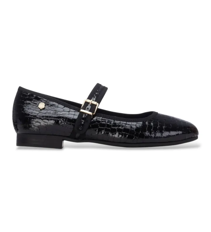 Carmela para mujer. 16256104-GRIS Bailarinas 162561 negro (36), 1 a 3cm, Hebilla, Clásico