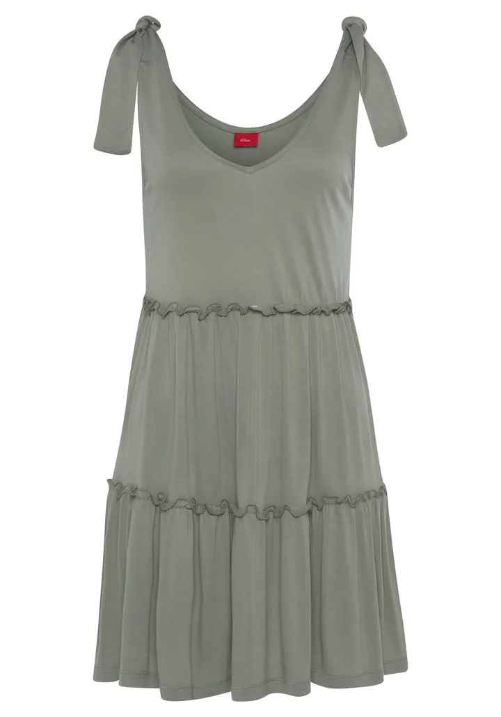 s.Oliver Vestido de verano caqui