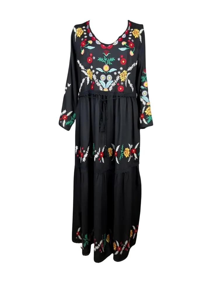 Rody’s forever Vestido 'Lässiges Damenkleid A26, schwarz , marimea M' negro