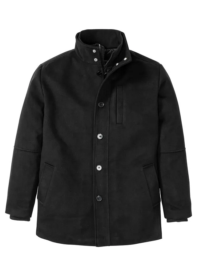 Chaqueta de invierno con cortavientos en aspecto de lana