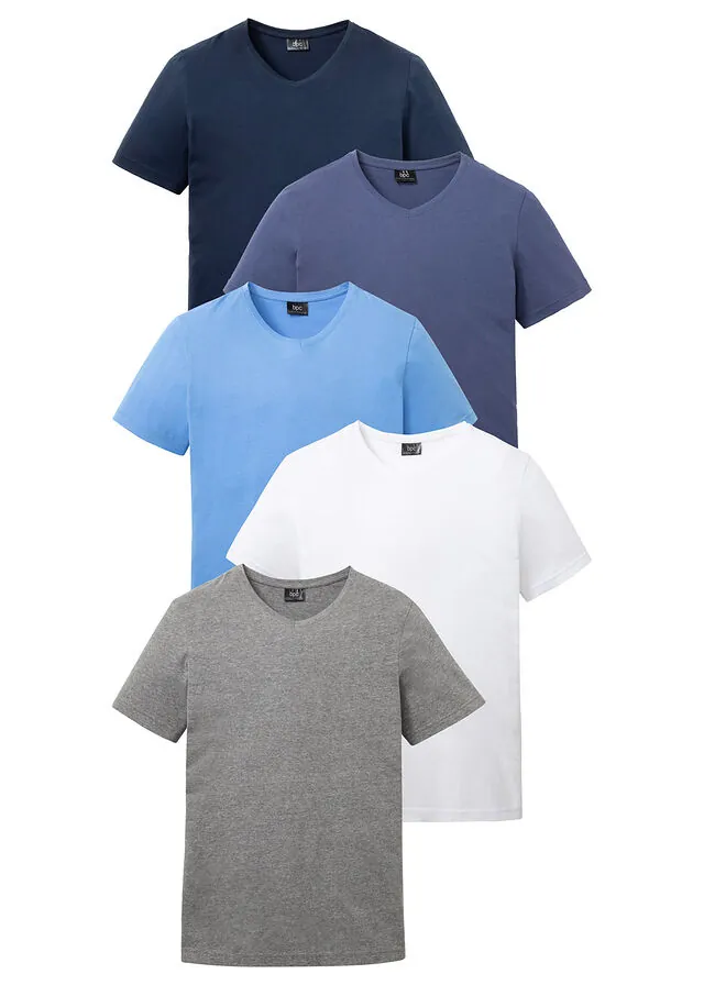 Camiseta con escote en V (5 unidades)