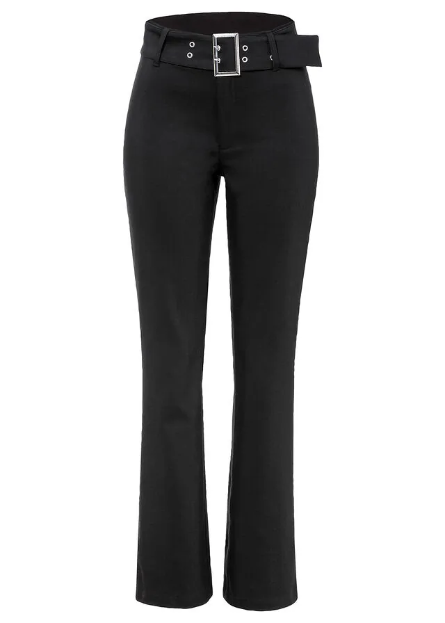 Pantalón elástico con cinturón