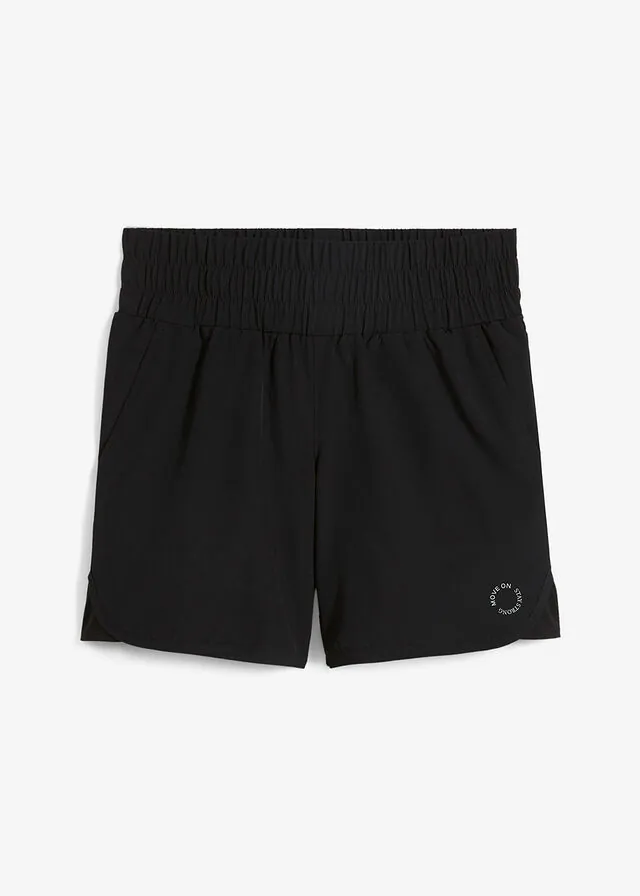 Pantalón corto funcional con cinturilla de nido de abeja y material de secado rápido