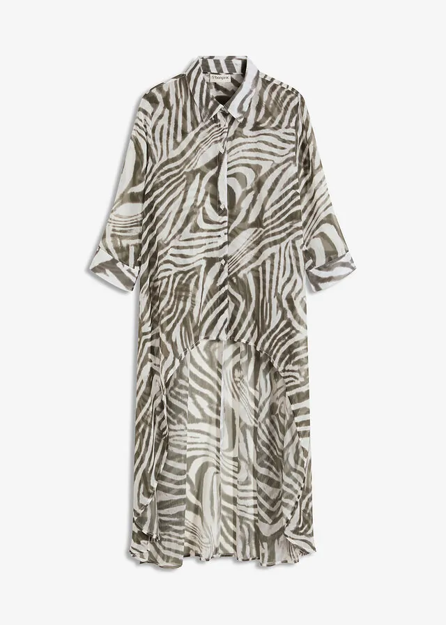 Blusa larga de gasa
