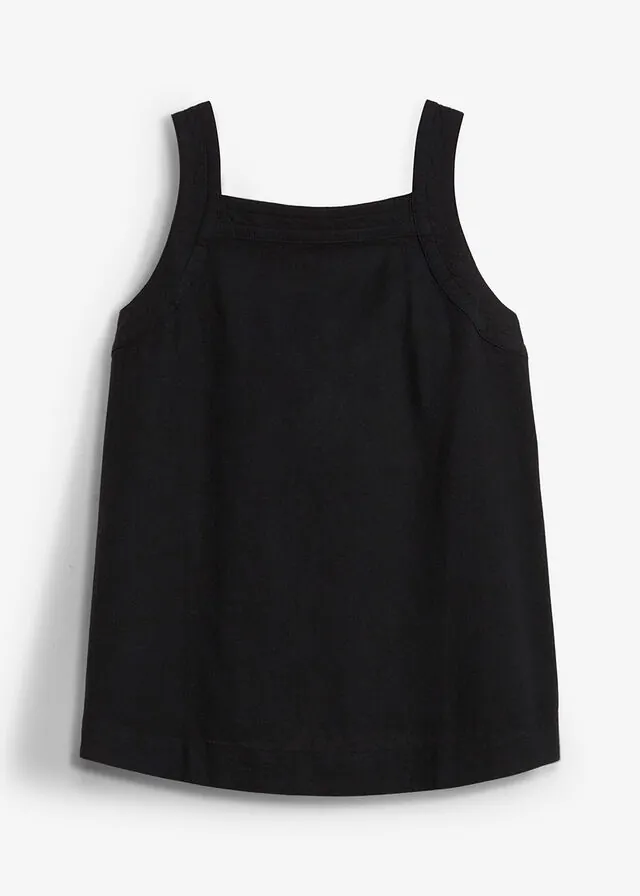 Blusa sin mangas de mezcla de viscosa con detalle de lazo en la parte trasera