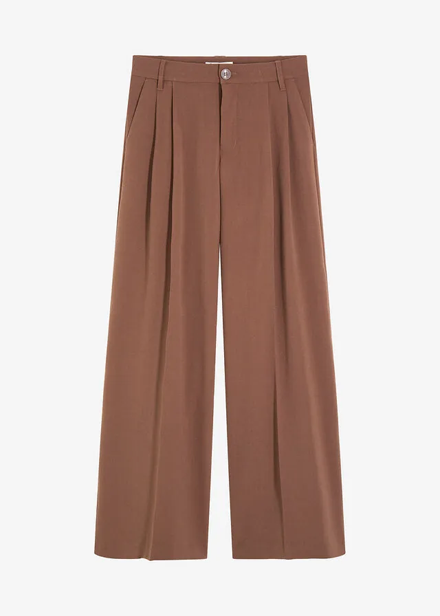 Pantalón de pinzas de mezcla de viscosa fluida