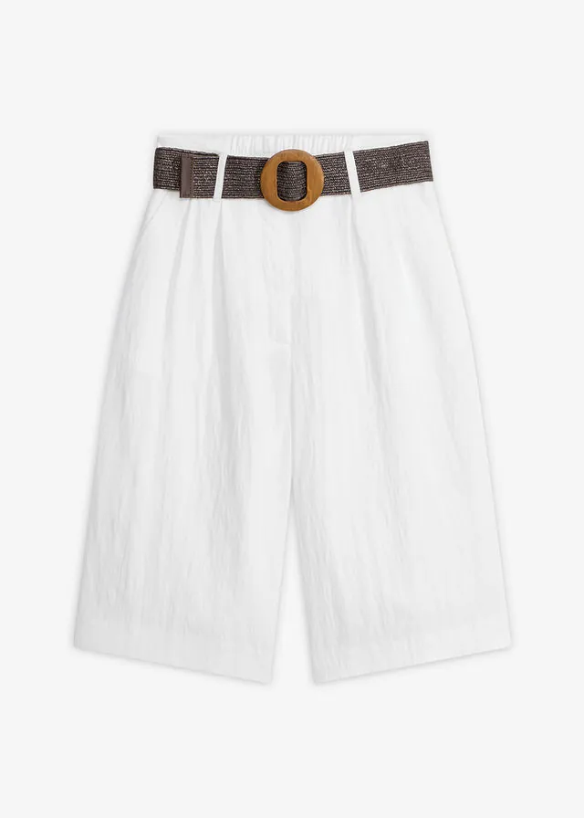 Bermudas de mezcla de viscosa suave