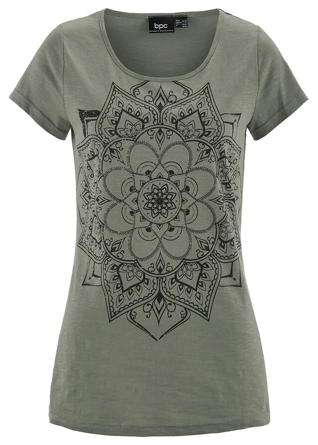 Camiseta de hilo flameado de manga corta