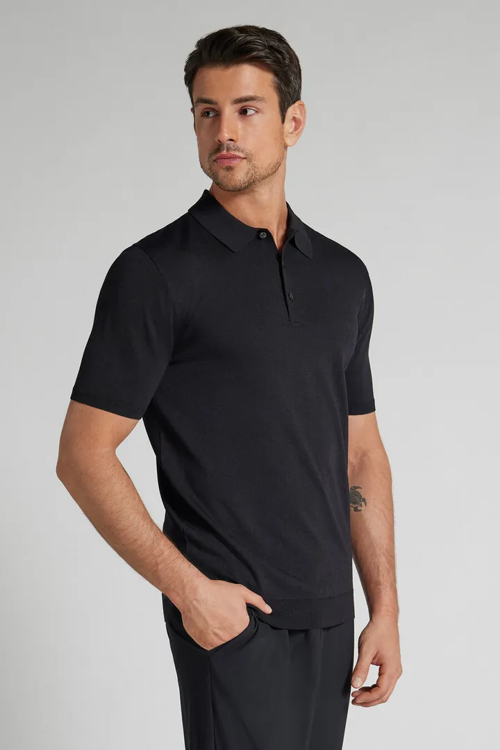 Intimissimi Polo de Viscosa y Nailon Hombre Azul Tamaño L