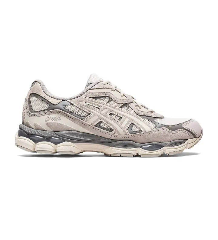 Asics para hombre. 1201A789 Zapatillas Gel NYC blanco crema (36), Beige, Plano, Cordones, Casual, Deportivo, Running, Multideporte