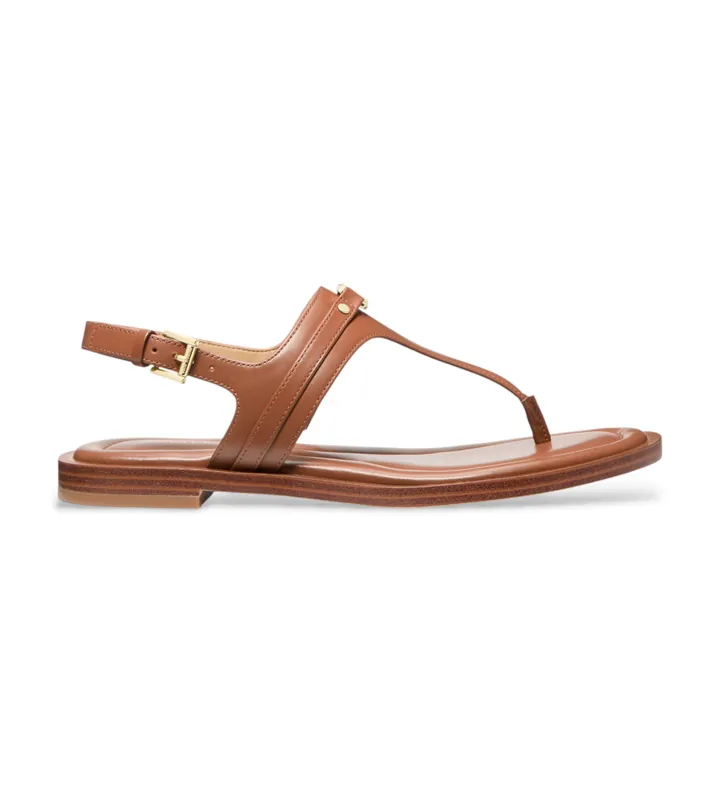 Michael Kors para mujer. 40S5MAFS4L Sandalias de Piel Mandy marrón (36), Plano, Hebilla, Casual