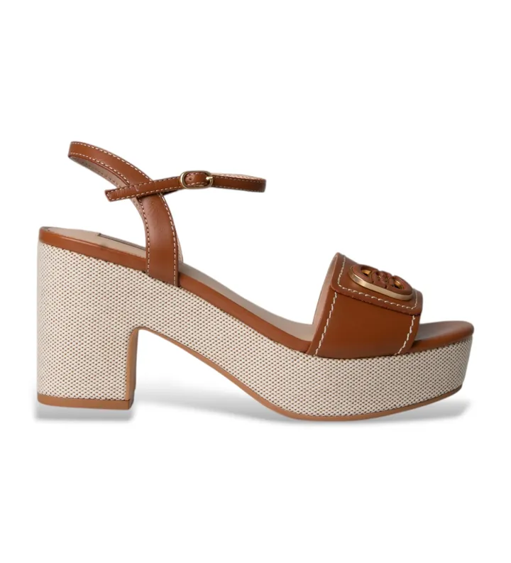 Liu Jo para mujer. SA6119P0102S3804 Sandalias de piel Harper04 marrón (41), 3 a 5cm, Hebilla, Casual